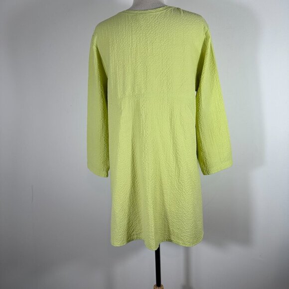 Habitat Clothes to Live In Tunic Top Women Small Green Lagenlook Relaxed - Picture 8 of 11